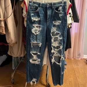 Distressed Mom Jeans
